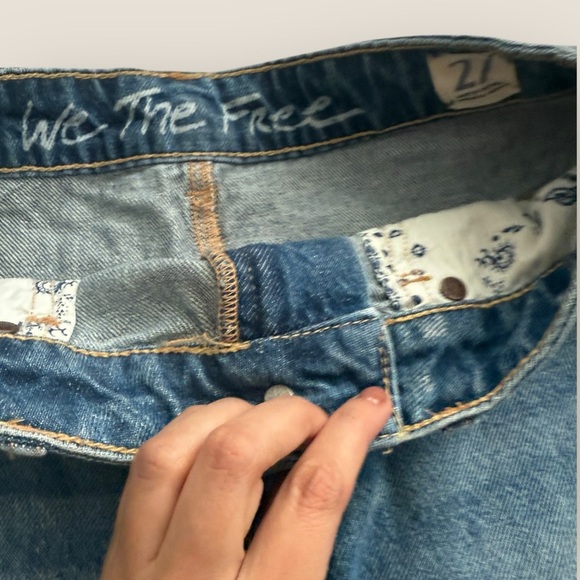 Free People | Bailey Fringe Denim Mini Skirt | Size 27 | NWOT - Picture 7 of 7